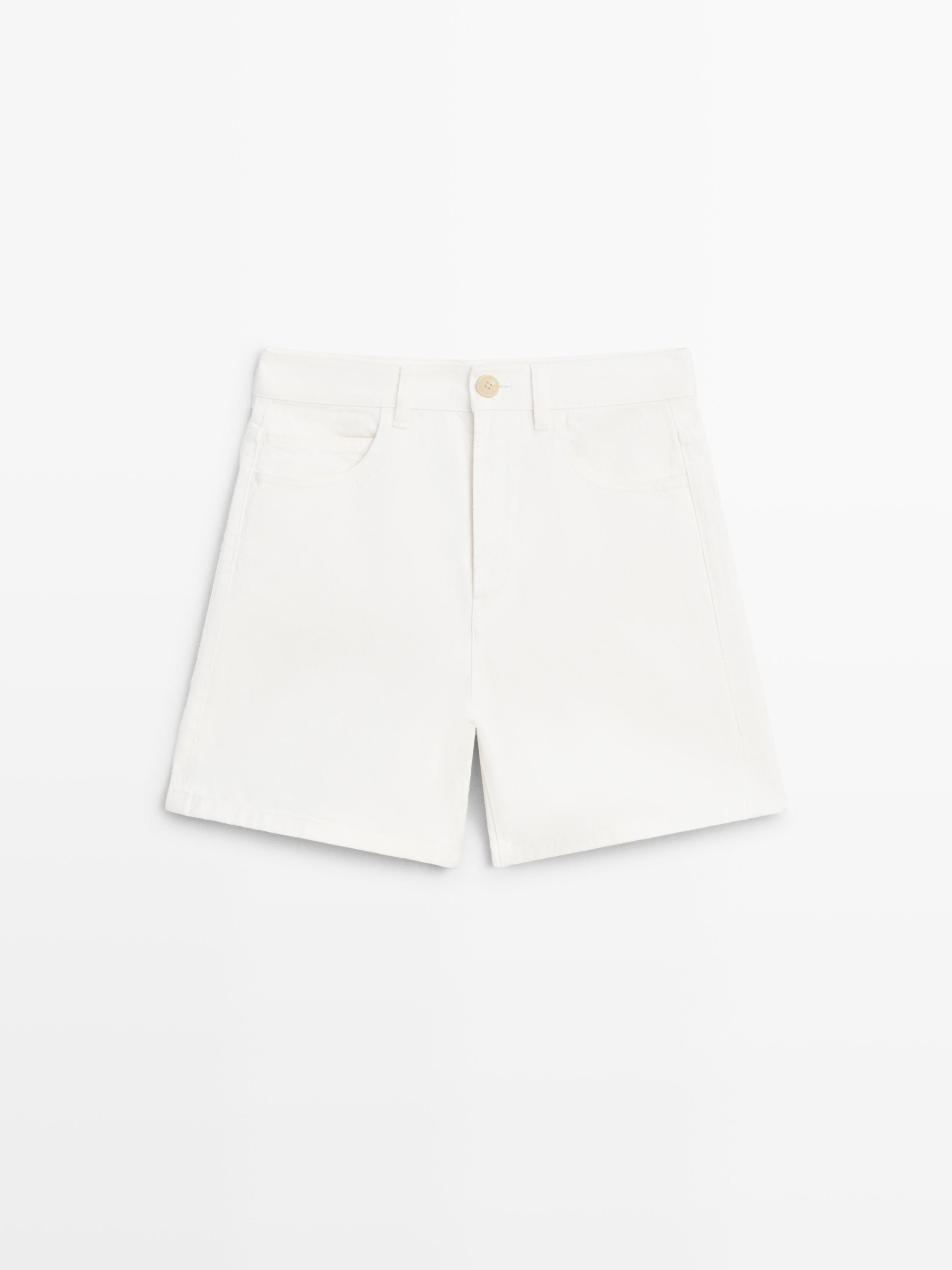 Short en jean taille moyenne